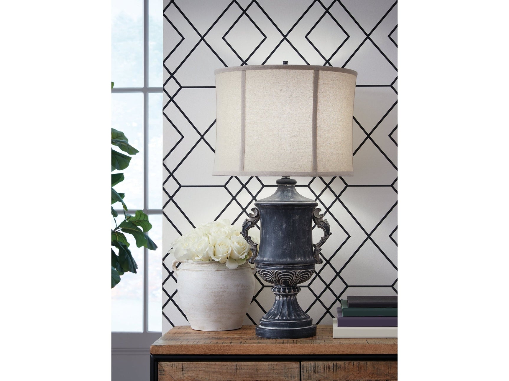 Morvanford Antique Black Table Lamp (Online Special Price) - Ornate Home