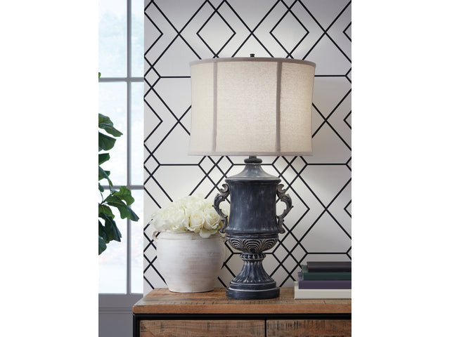 Morvanford Antique Black Table Lamp - Ornate Home