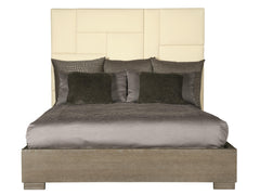 Mosaic Dark Taupe/White/Cream Panel King Bed - Ornate Home