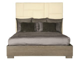 Mosaic Dark Taupe/White/Cream Queen Panel Bed - Ornate Home
