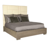 Mosaic Dark Taupe/White/Cream Queen Panel Bed - Ornate Home