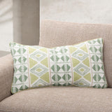 Mosaic Fern Green 14"x26" Throw Pillow (Set of 2)