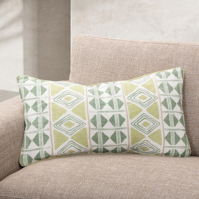 Mosaic Fern Green 14"x26" Throw Pillow (Set of 2)