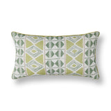 Mosaic Fern Green 14"x26" Throw Pillow (Set of 2)