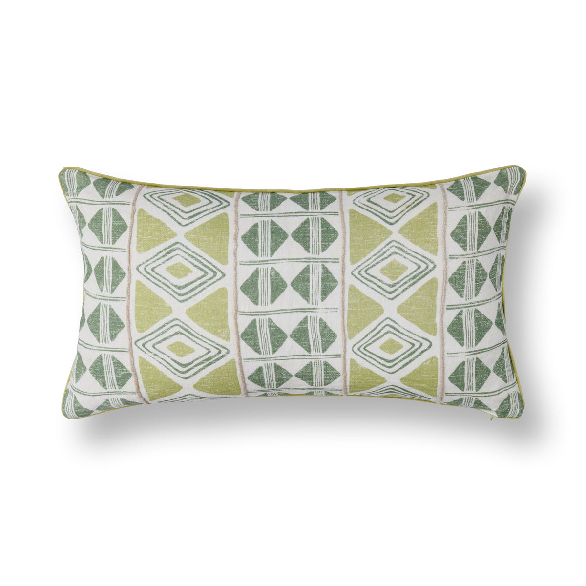 Mosaic Fern Green 14"x26" Throw Pillow (Set of 2)