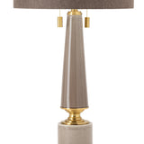 Moselle Taupe/Gold Table Lamp - Ornate Home