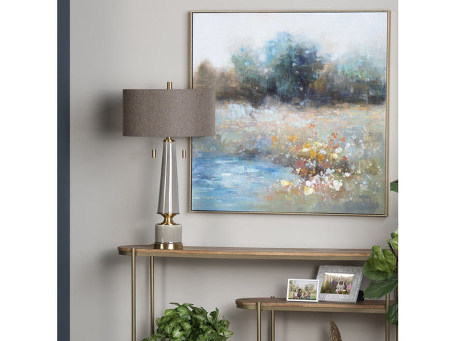 Moselle Taupe/Gold Table Lamp - Ornate Home