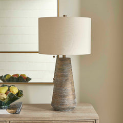 Mosier Rustic Beige Table Lamp - Ornate Home