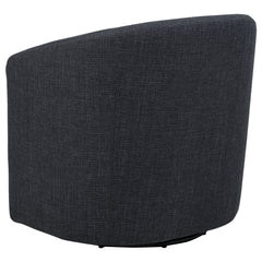 Mossbrook Anthracite Fabric Upholstered Swivel Accent Chair - Ornate Home