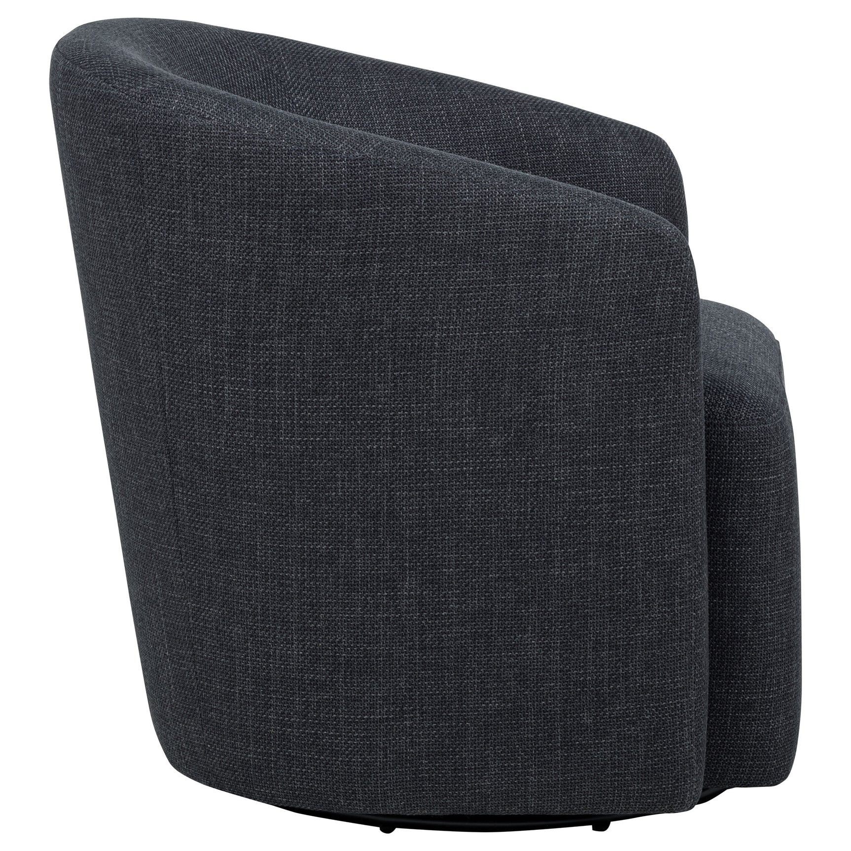 Mossbrook Anthracite Fabric Upholstered Swivel Accent Chair - Ornate Home