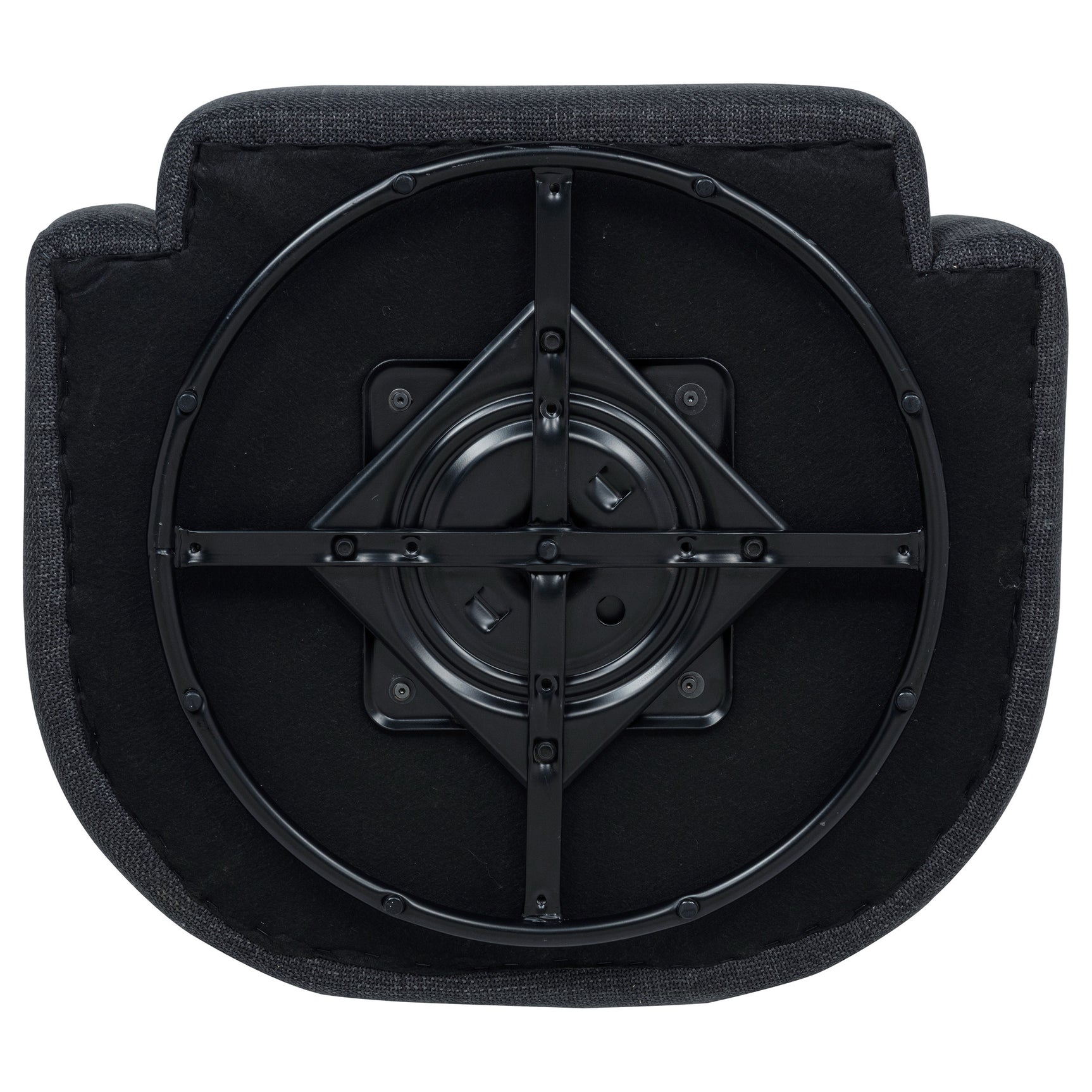 Mossbrook Anthracite Fabric Upholstered Swivel Accent Chair - Ornate Home