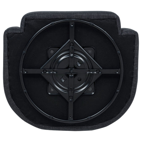 Mossbrook Anthracite Fabric Upholstered Swivel Accent Chair - Ornate Home