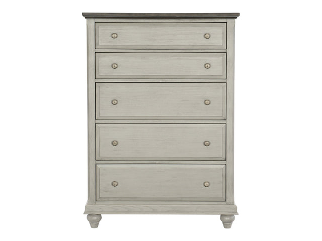 Mossbrook Brown/Light Gray Chest - Ornate Home