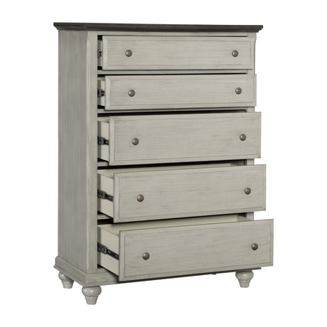 Mossbrook Brown/Light Gray Chest - Ornate Home