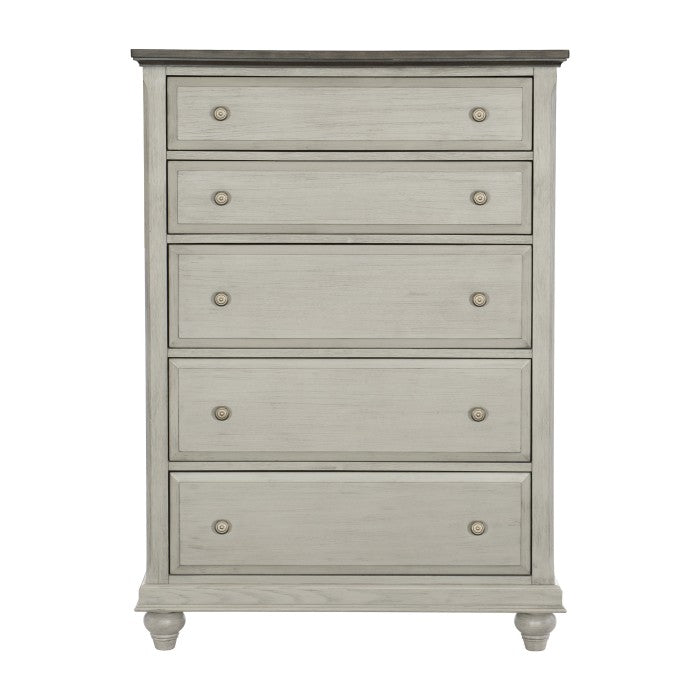 Mossbrook Brown/Light Gray Chest - Ornate Home