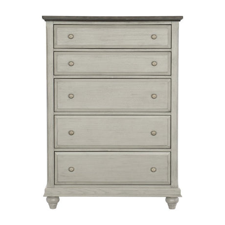 Mossbrook Brown/Light Gray Chest - Ornate Home