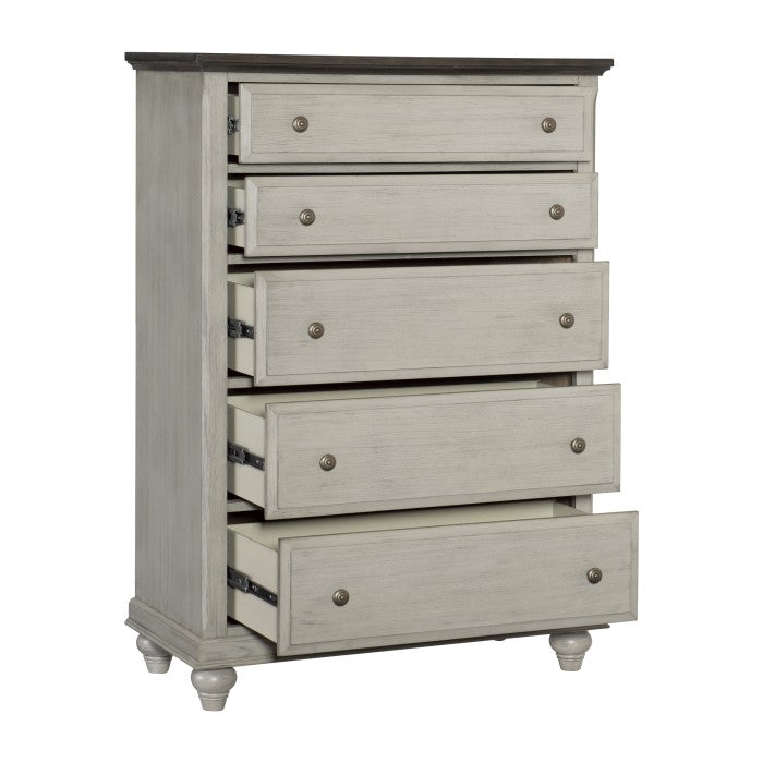 Mossbrook Brown/Light Gray Chest - Ornate Home