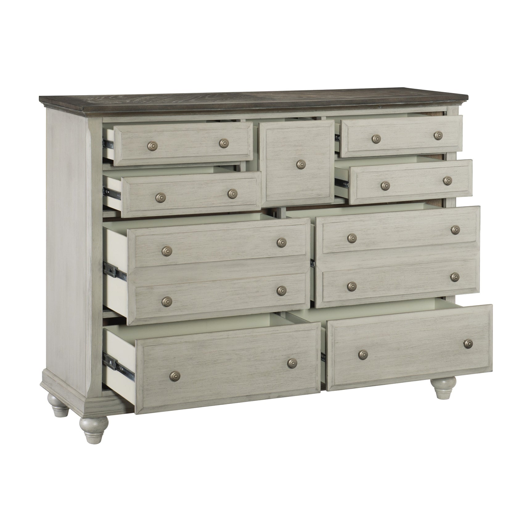 Mossbrook Brown/Light Gray Dresser - Ornate Home