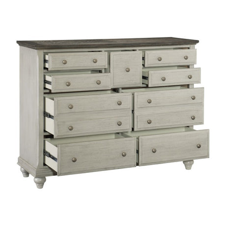 Mossbrook Brown/Light Gray Dresser - Ornate Home