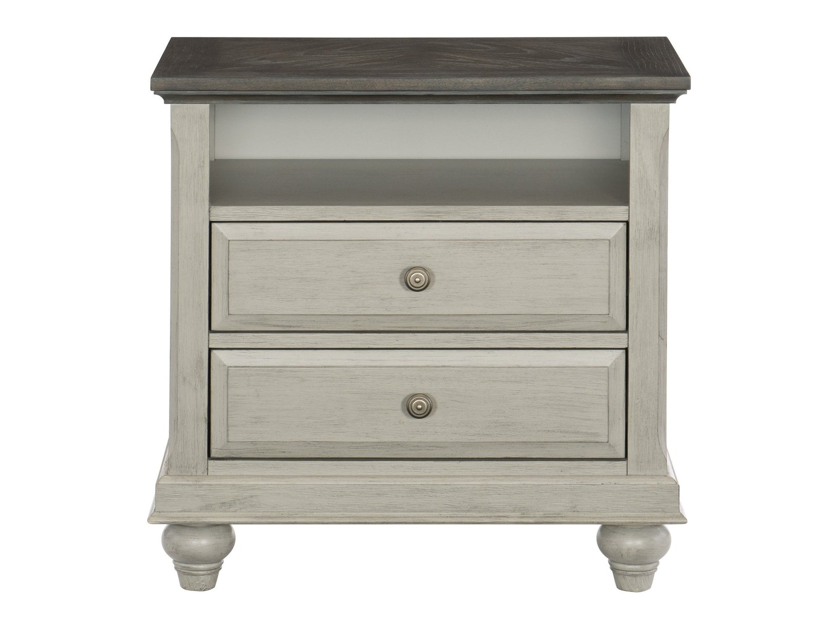 Mossbrook Brown/Light Gray Nightstand - Ornate Home