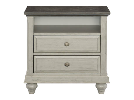 Mossbrook Brown/Light Gray Nightstand - Ornate Home