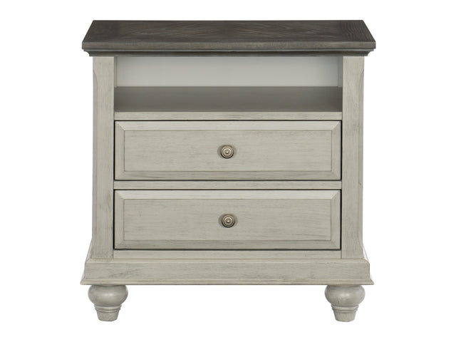 Mossbrook Brown/Light Gray Nightstand - Ornate Home