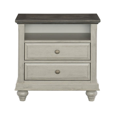Mossbrook Brown/Light Gray Nightstand - Ornate Home