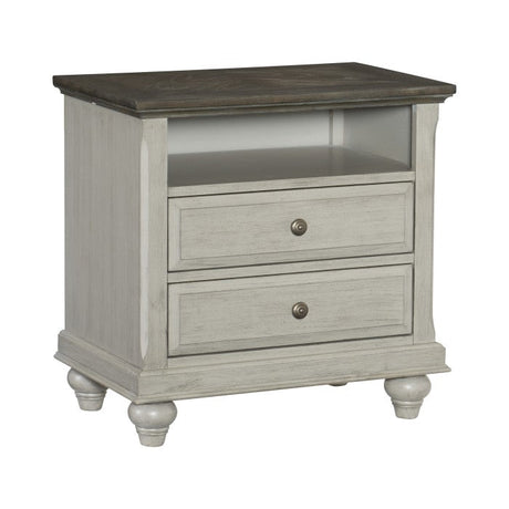 Mossbrook Brown/Light Gray Nightstand - Ornate Home