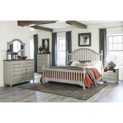 Mossbrook Brown/Light Gray Nightstand - Ornate Home