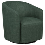 Mossbrook Green Fabric Upholstered Swivel Accent Chair - Ornate Home