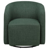 Mossbrook Green Fabric Upholstered Swivel Accent Chair - Ornate Home