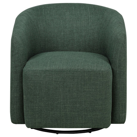Mossbrook Green Fabric Upholstered Swivel Accent Chair - Ornate Home