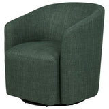 Mossbrook Green Fabric Upholstered Swivel Accent Chair - Ornate Home