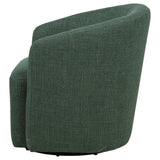 Mossbrook Green Fabric Upholstered Swivel Accent Chair - Ornate Home