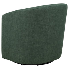 Mossbrook Green Fabric Upholstered Swivel Accent Chair - Ornate Home