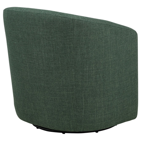 Mossbrook Green Fabric Upholstered Swivel Accent Chair - Ornate Home