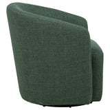 Mossbrook Green Fabric Upholstered Swivel Accent Chair - Ornate Home