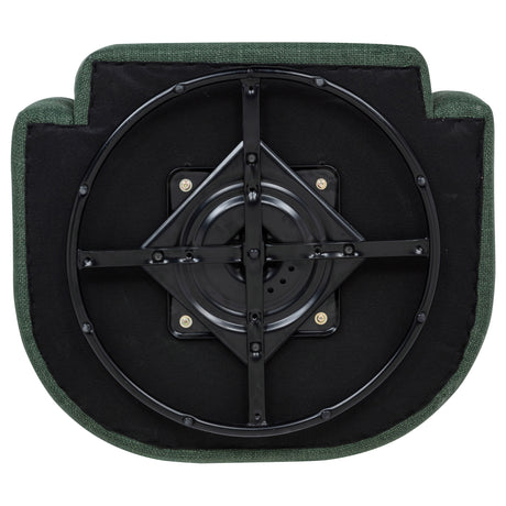 Mossbrook Green Fabric Upholstered Swivel Accent Chair - Ornate Home