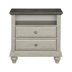 Mossbrook Light Gray/Dark Brown 5-Piece Queen Bedroom Set - Ornate Home