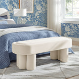 Mossi Alabster Oval Performance Velvet Accent Bench - Ornate Home