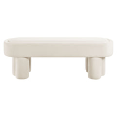 Mossi Alabster Oval Performance Velvet Accent Bench - Ornate Home