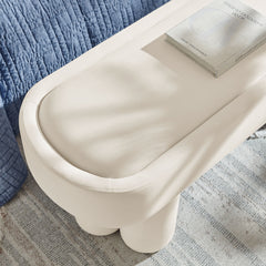 Mossi Alabster Oval Performance Velvet Accent Bench - Ornate Home