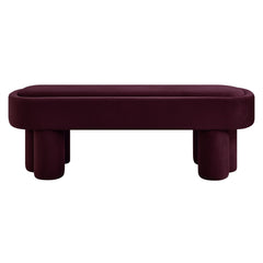 Mossi Mulberry Oval Performance Velvet Accent Bench - Ornate Home