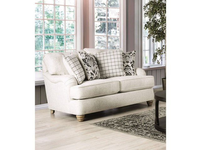 Mossley Ivory Loveseat - Ornate Home
