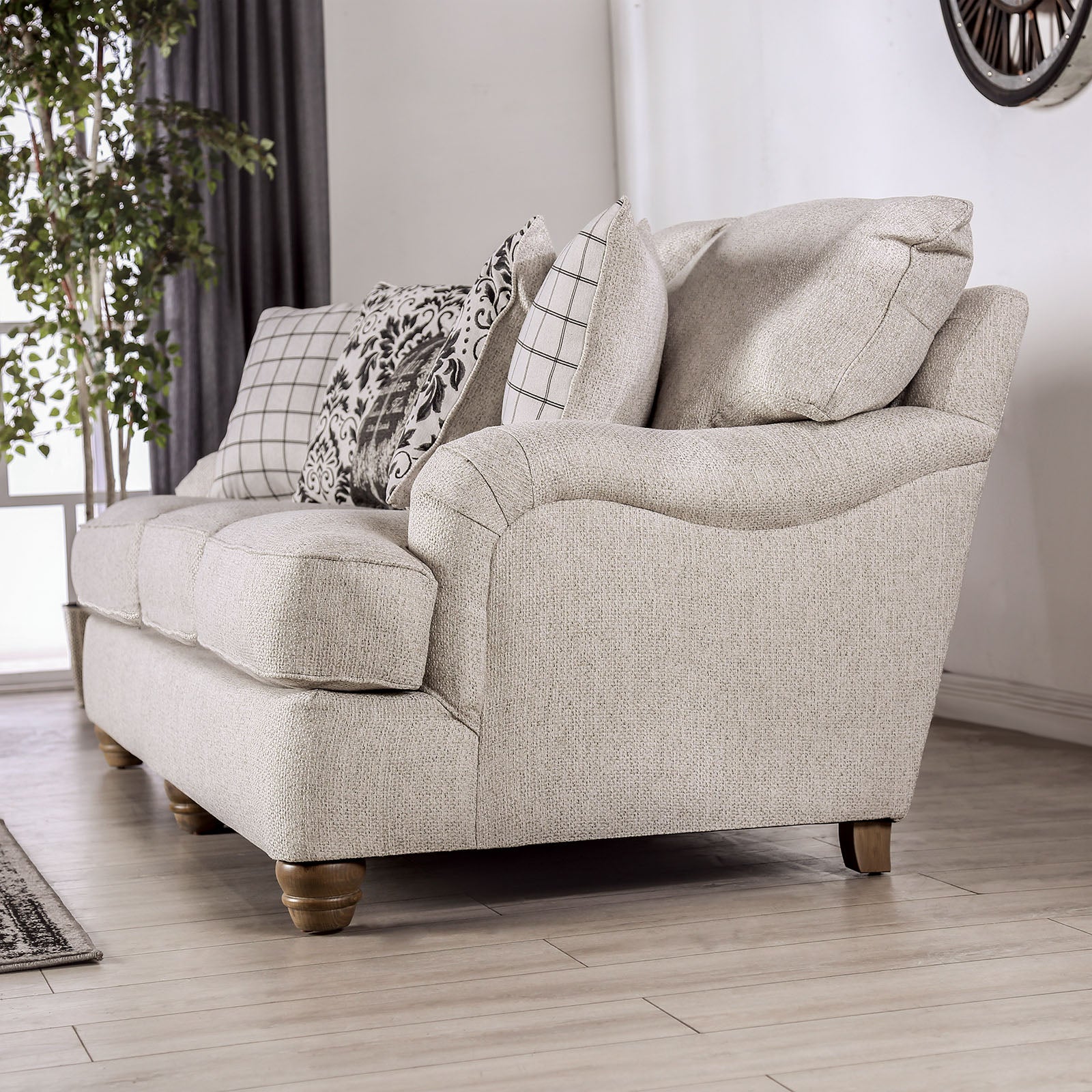 Mossley Ivory Loveseat - Ornate Home