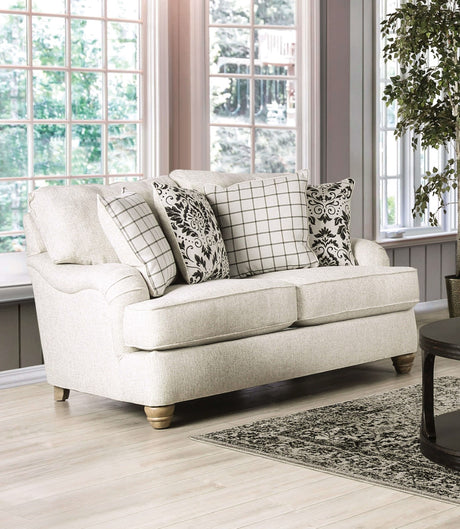 Mossley Ivory Sofa & Loveseat - Ornate Home
