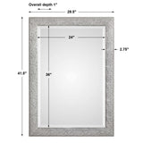 Mossley Metallic Silver Mirror - Ornate Home