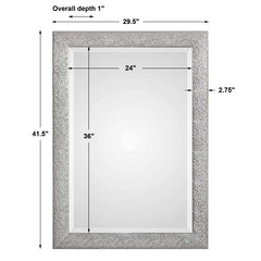 Mossley Metallic Silver Mirror - Ornate Home
