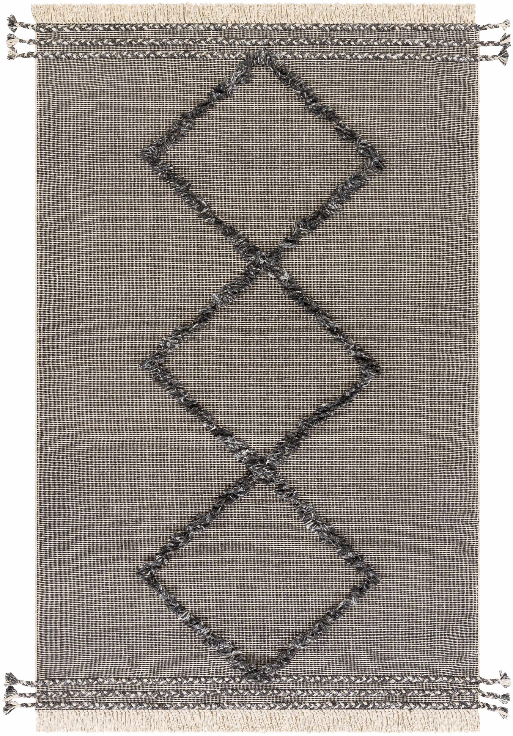 Mossman Brown Diamond High-Low Rug - Clearance - Ornate Home