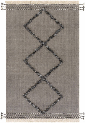 Mossman Brown Diamond High-Low Rug - Clearance - Ornate Home